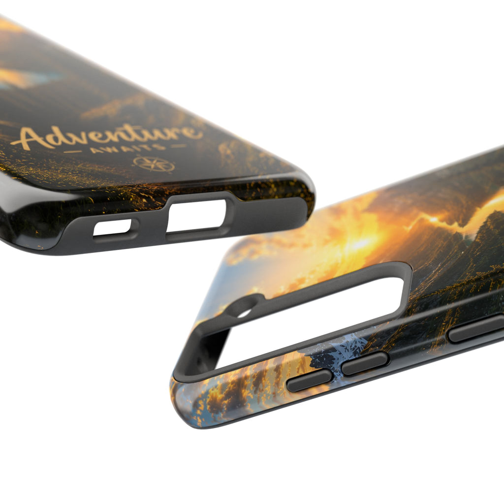 Adventure Awaits Phone Case — Scenic Mountain Landscape Protective Case