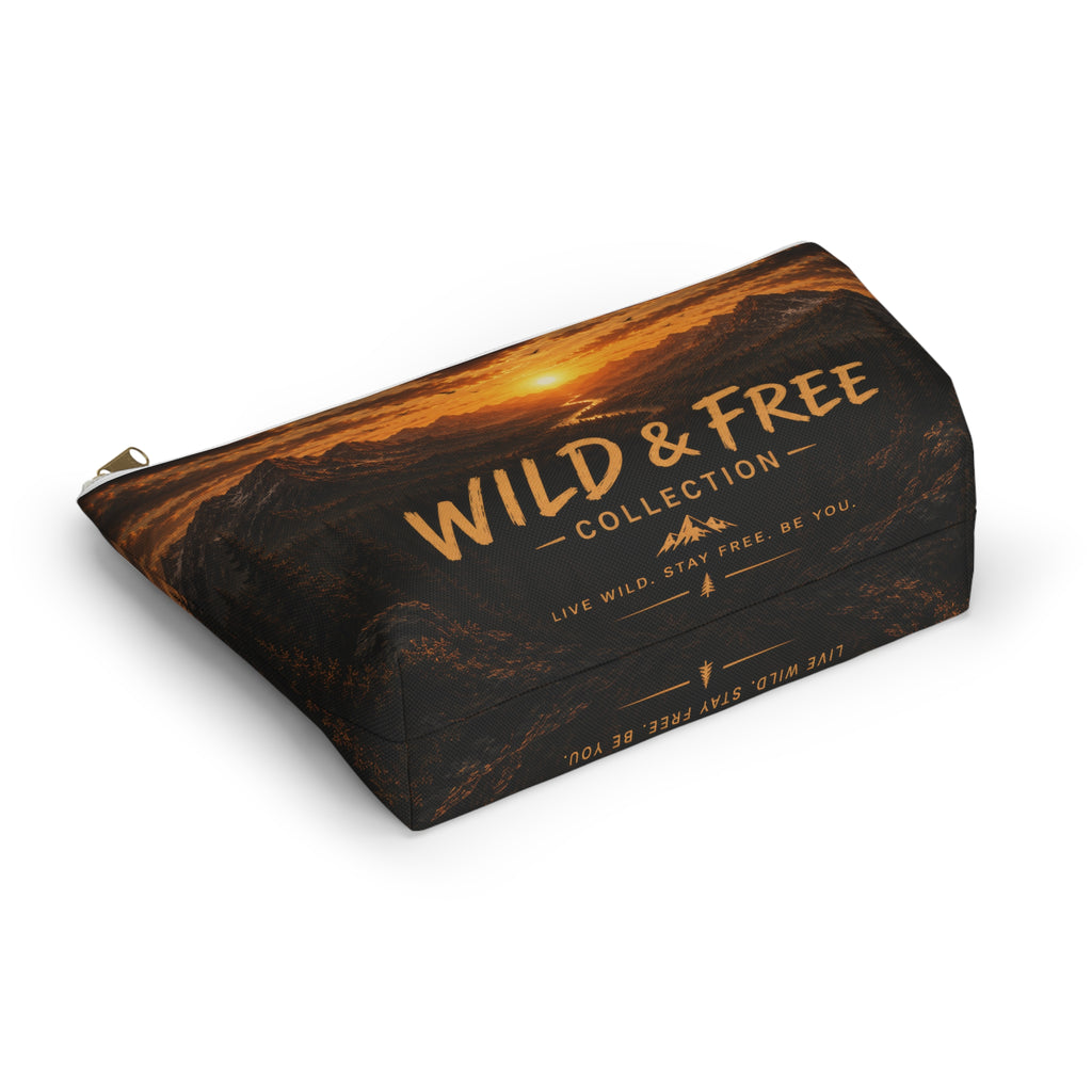 Wild & Free Accessory Pouch — Sunset Mountain Cosmetic Bag