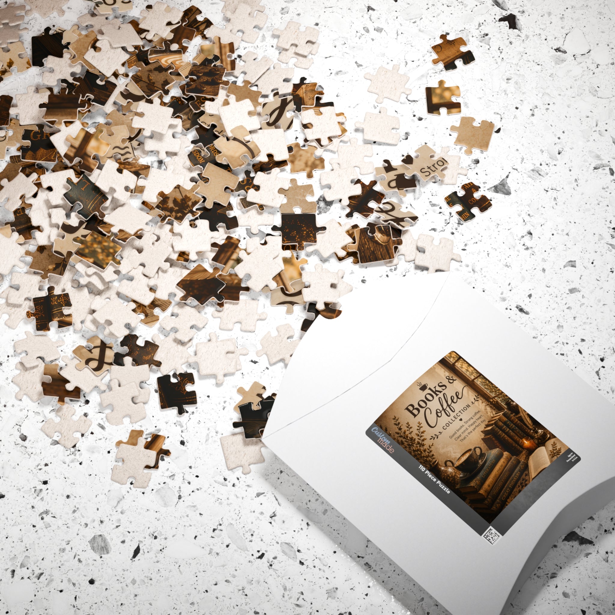 Books & Coffee Jigsaw Puzzle — Cozy Reading Room 110/252/520/1014‑Piece