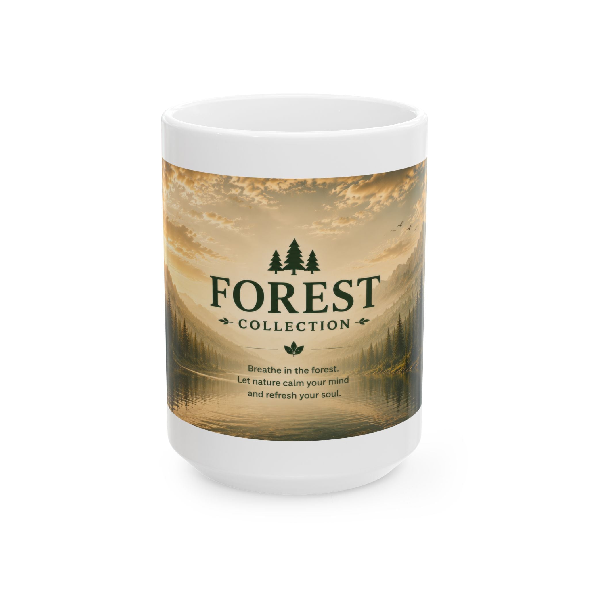 Forest Ceramic Mug (11oz, 15oz) | Nature Coffee Mug | Planet of Thoughts