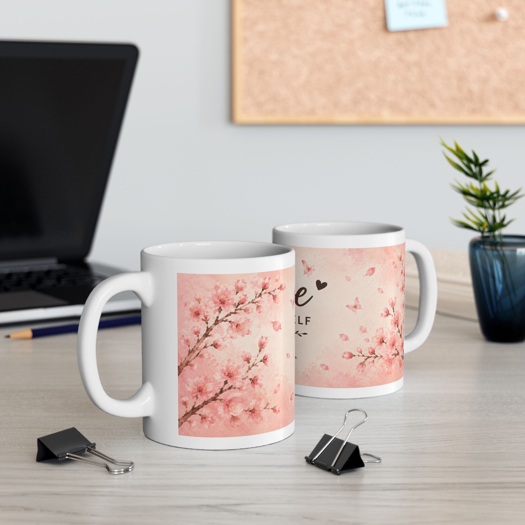 Love Yourself Ceramic Mug (11oz, 15oz) | Self Love Coffee Mug | Planet of Thoughts