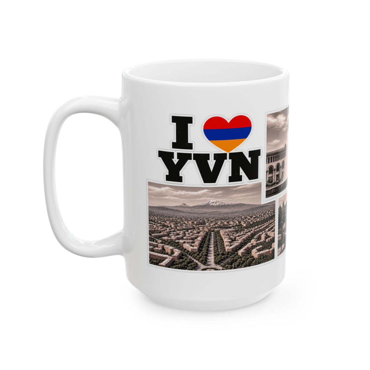 Yerevan Photo Collage Ceramic Mug – Armenian Souvenir Gift (11oz & 15oz)