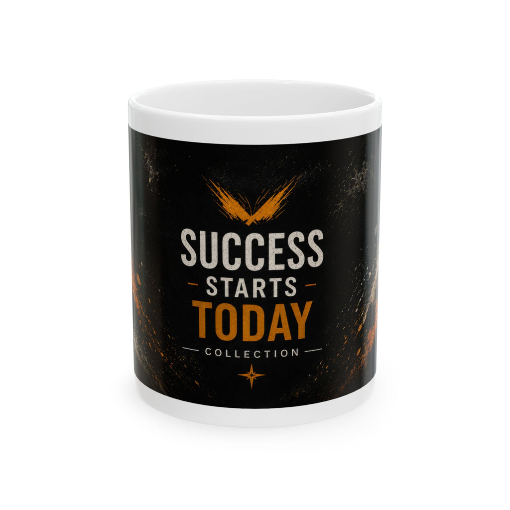 Success Starts Today Ceramic Mug (11oz, 15oz) | Motivational Coffee Mug | Planet of Thoughts