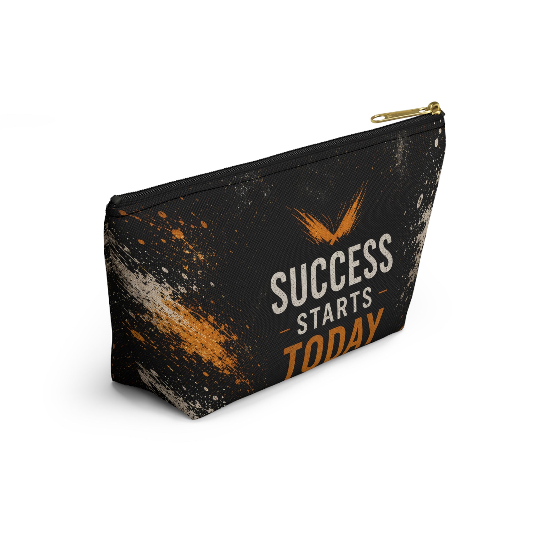 Success Starts Today Accessory Pouch — Motivational T-Bottom Pouch