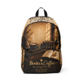 Books & Coffee Backpack — Vintage Reading Lover Bookbag