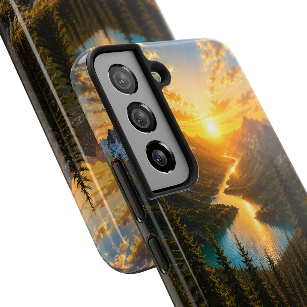 Adventure Awaits Phone Case — Scenic Mountain Landscape Protective Case
