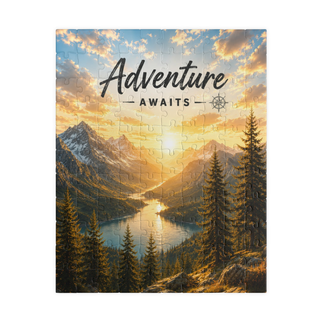 Adventure Awaits Landscape Puzzle — Scenic Mountain Lake Jigsaw (110–1014 pcs)