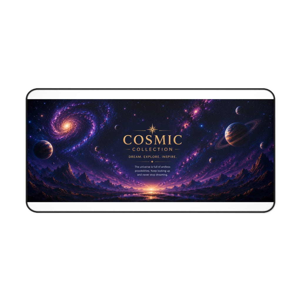 Cosmic Collection Desk Mat — Galaxy Landscape Gaming & Office Mouse Pad
