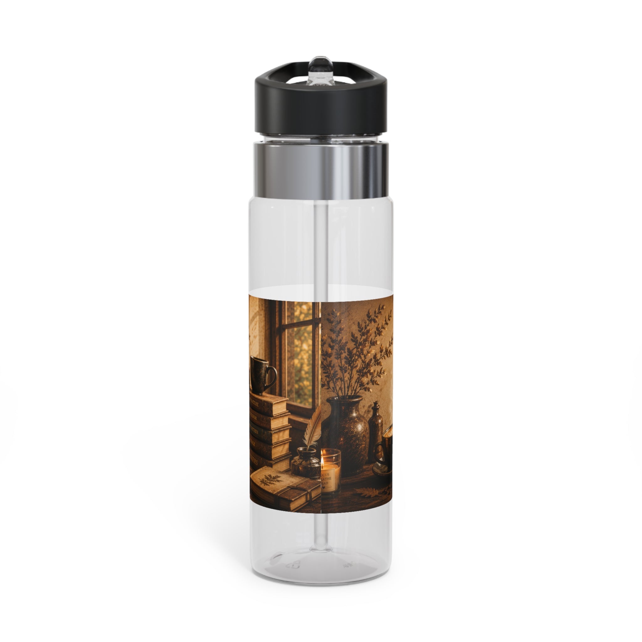 Books & Coffee 20oz Tritan Sport Bottle — Vintage Library Coffee Lover Water Bottle