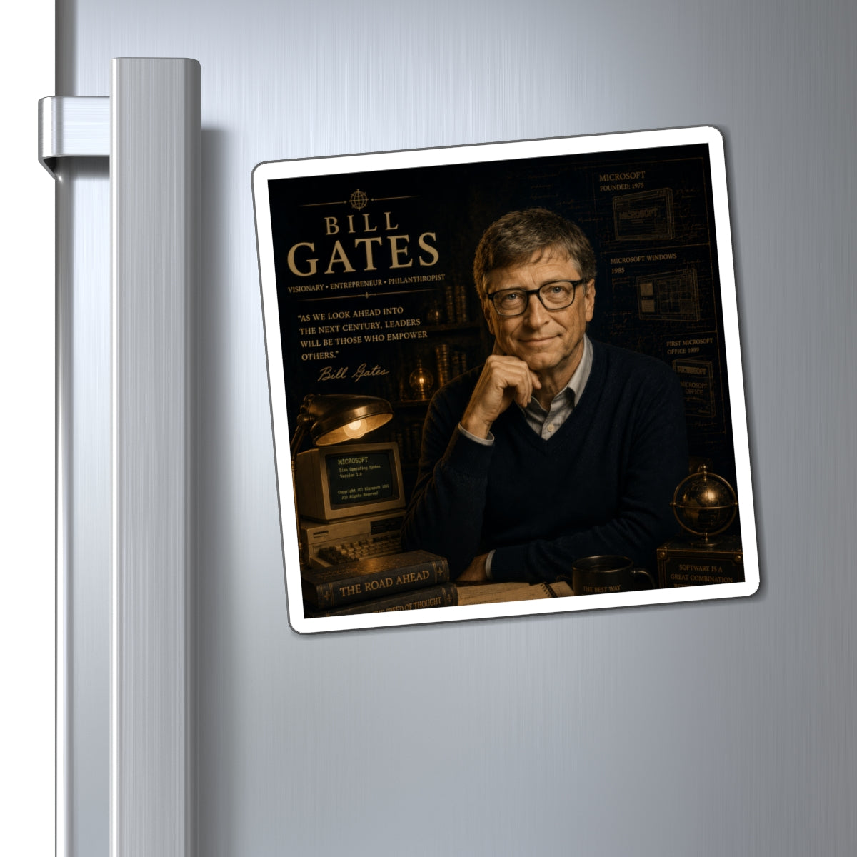 Bill Gates - Tech Leader Portrait Magnet