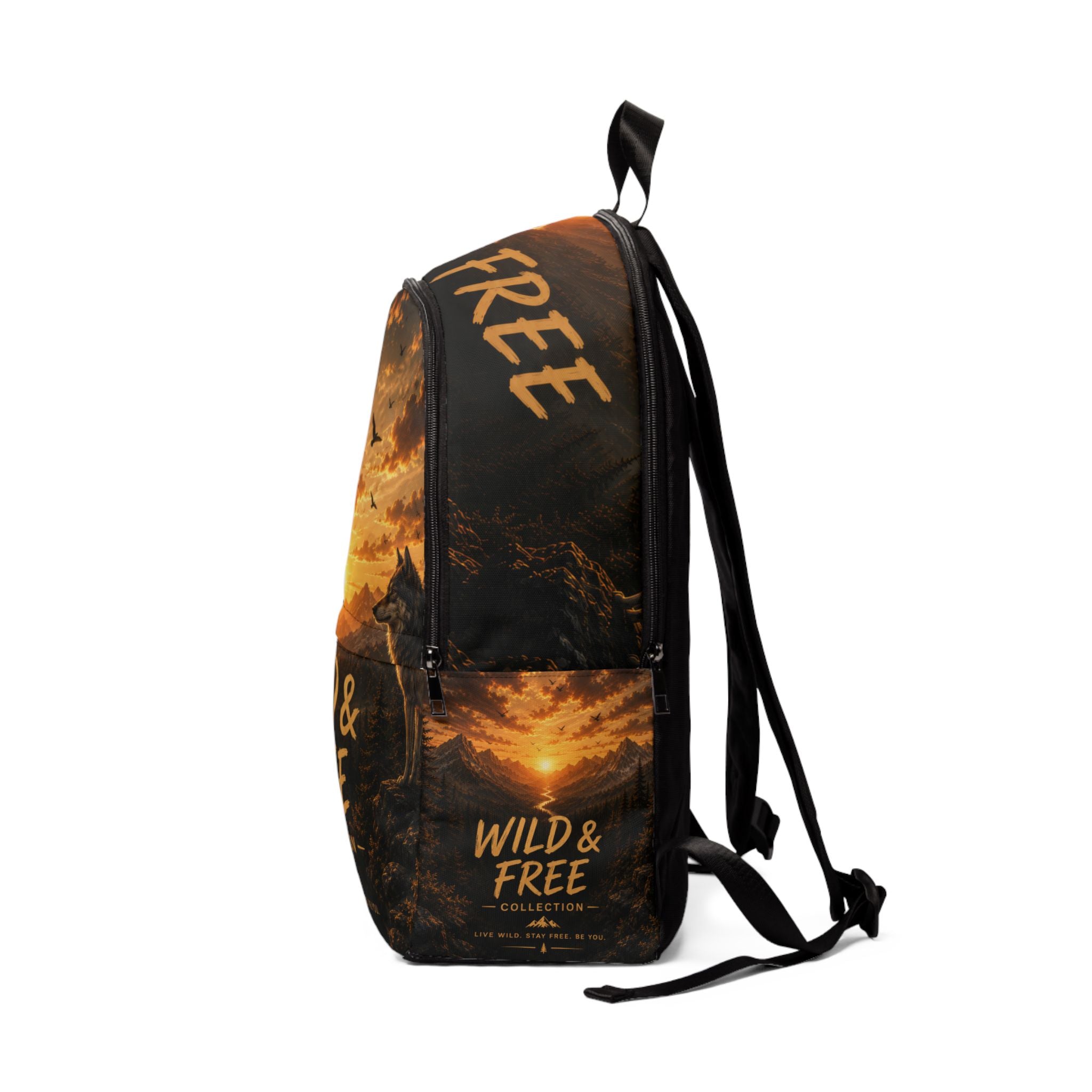 Wild & Free Backpack — Sunset Wolf Nature Daypack