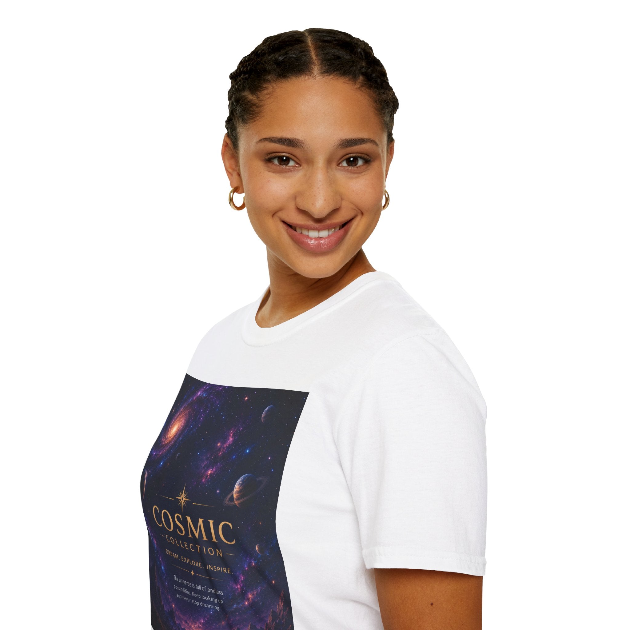Cosmic Collection Galaxy Tee — 'COSMIC' Space Nebula Graphic T-Shirt