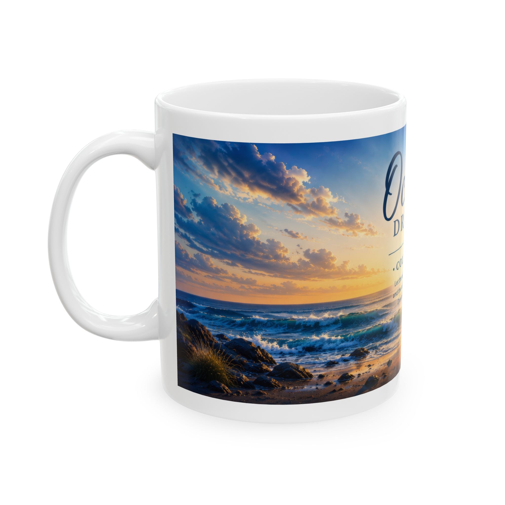 Ocean Ceramic Mug (11oz, 15oz) | Coastal Coffee Mug | Planet of Thoughts