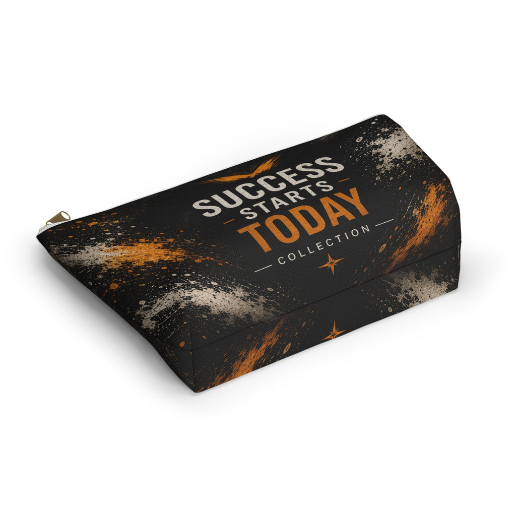 Success Starts Today Accessory Pouch — Motivational T-Bottom Pouch