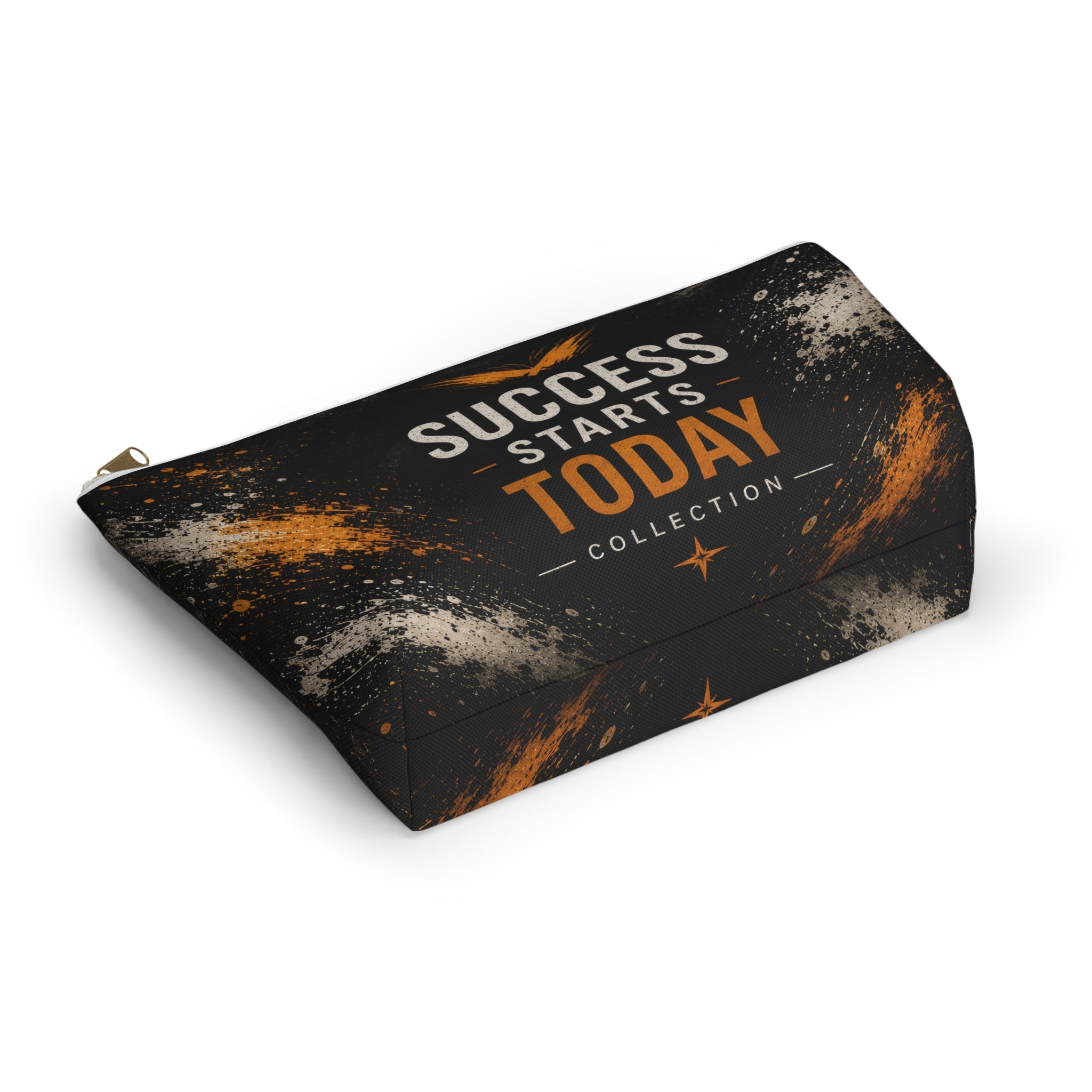 Success Starts Today Accessory Pouch — Motivational T-Bottom Pouch