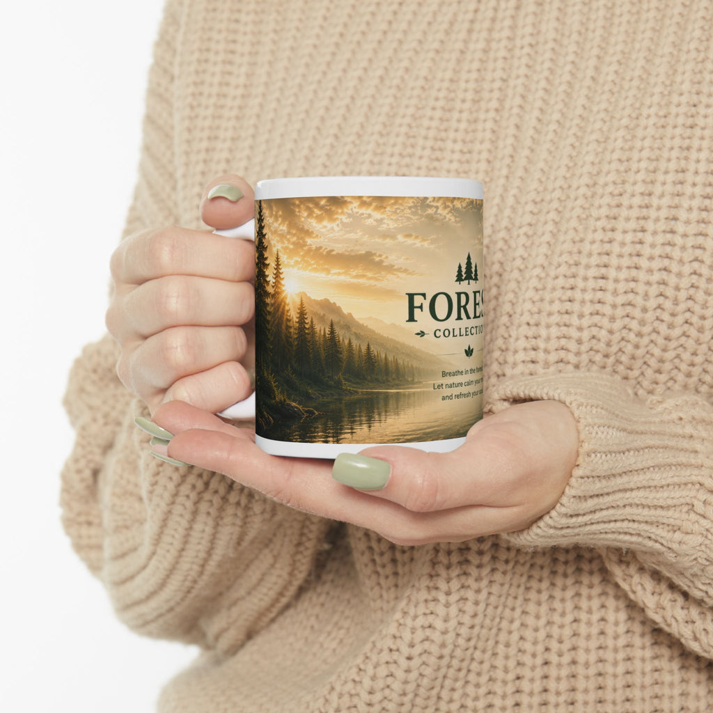 Forest Ceramic Mug (11oz, 15oz) | Nature Coffee Mug | Planet of Thoughts