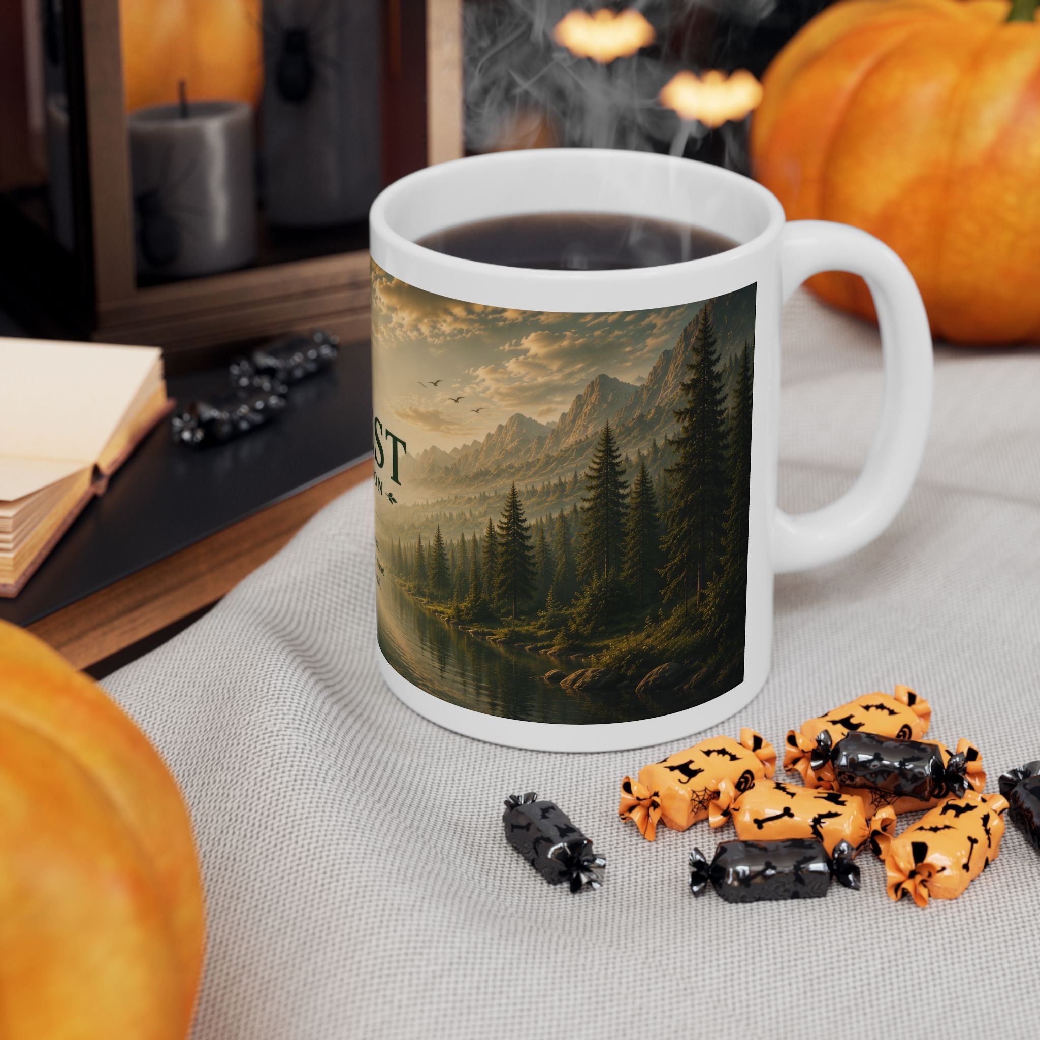 Forest Ceramic Mug (11oz, 15oz) | Nature Coffee Mug | Planet of Thoughts