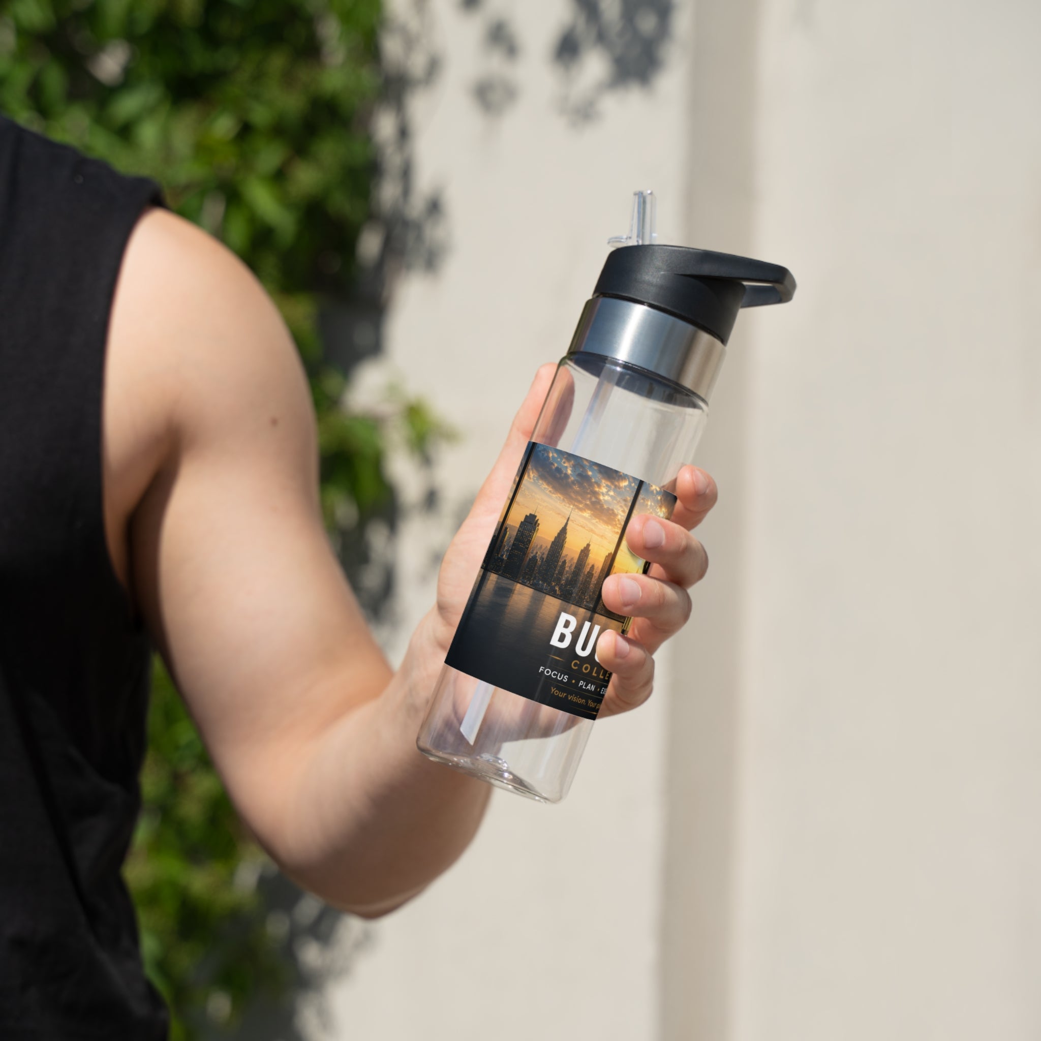 Business Collection 20oz Tritan Sport Bottle – Motivational Skyline Design