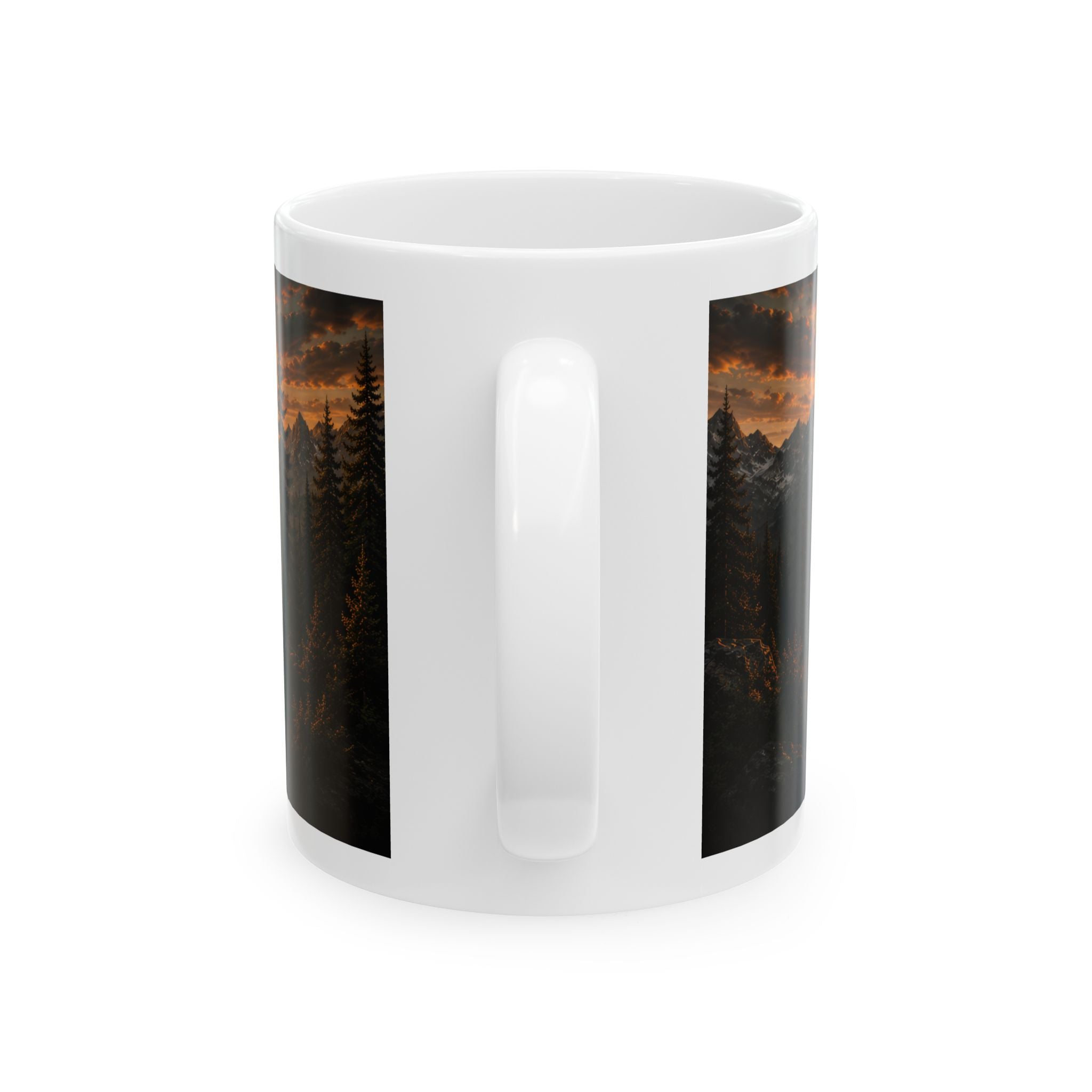Wild & Free Ceramic Mug (11oz, 15oz) – Sunset Mountain Adventure Coffee Cup | Planet of Thoughts
