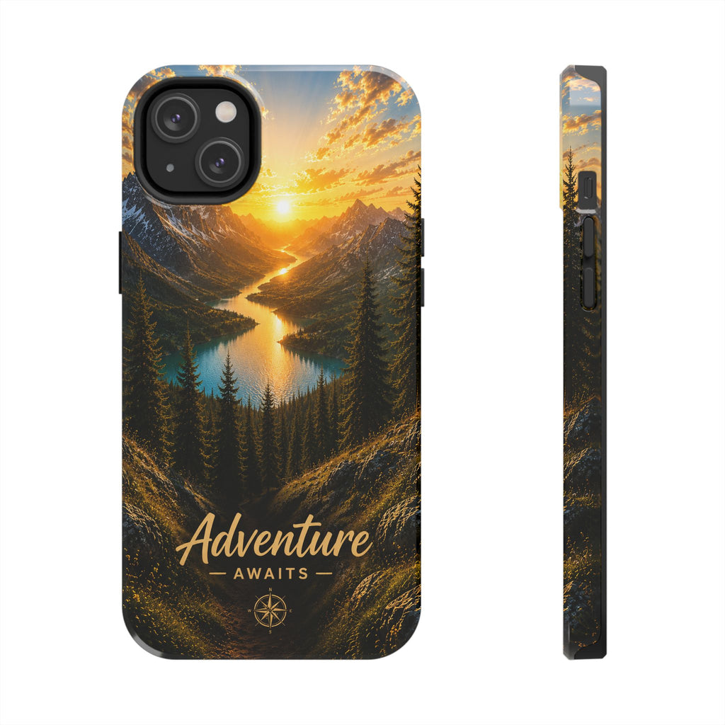 Adventure Awaits Phone Case — Scenic Mountain Landscape Protective Case