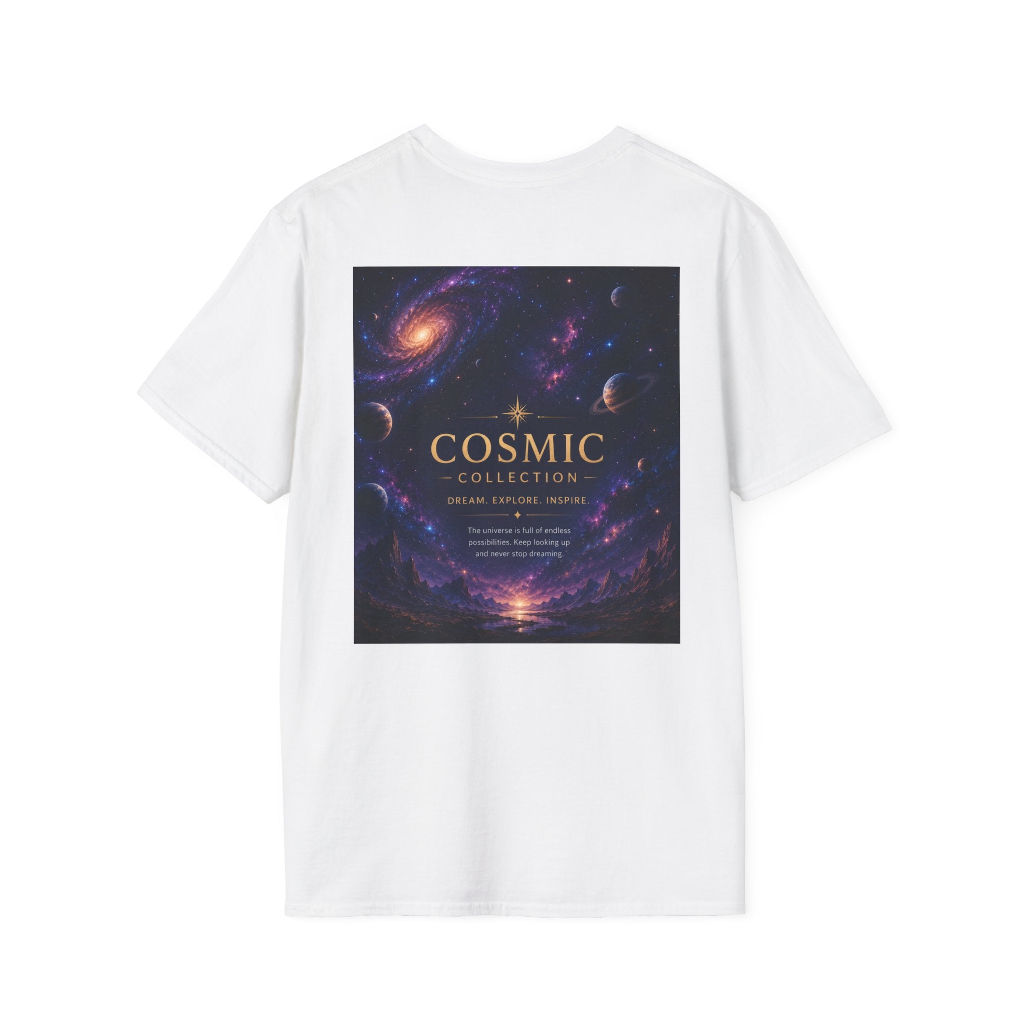 Cosmic Collection Galaxy Tee — 'COSMIC' Space Nebula Graphic T-Shirt