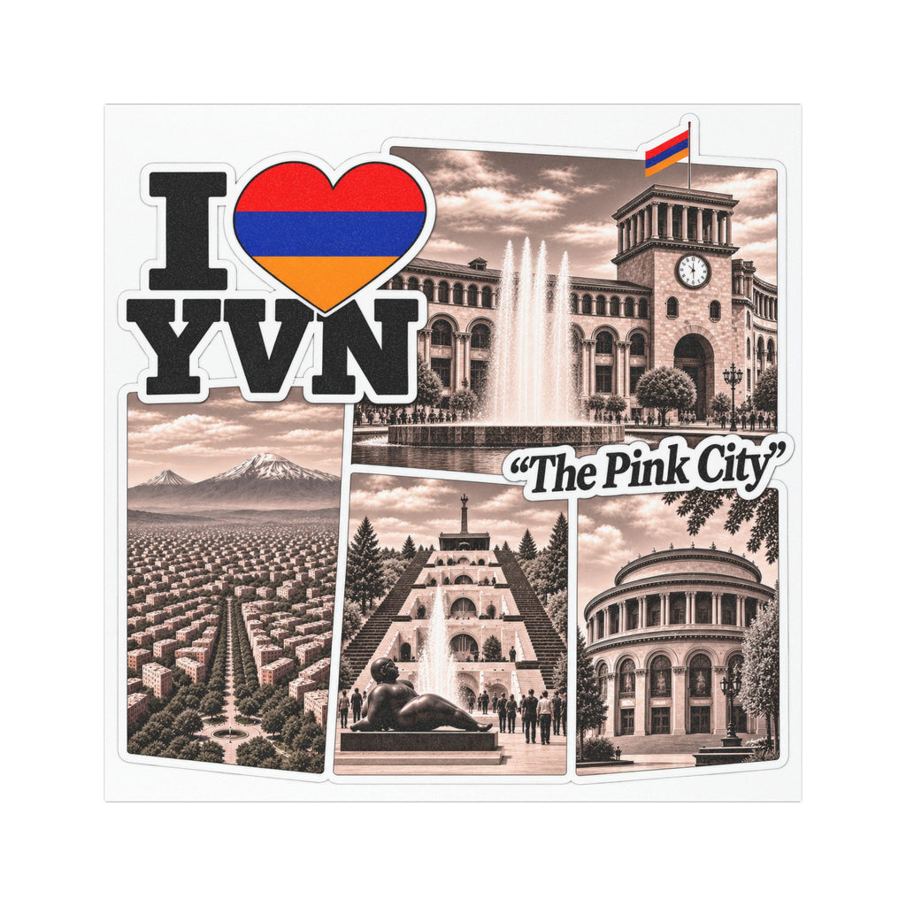 Yerevan Car Magnet — I Love YVN Armenian Souvenir