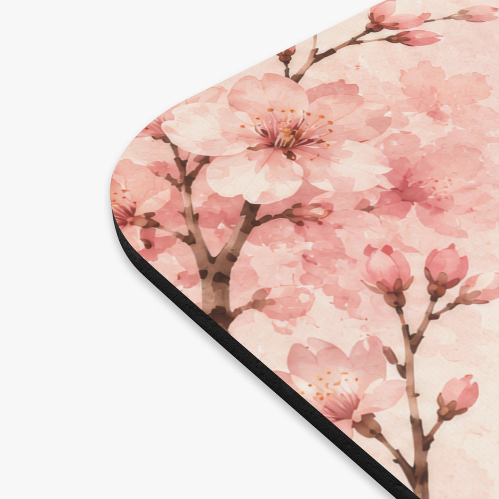 Love Yourself Floral Mouse Pad – Inspirational Cherry Blossom Design | Planet of Thoughts