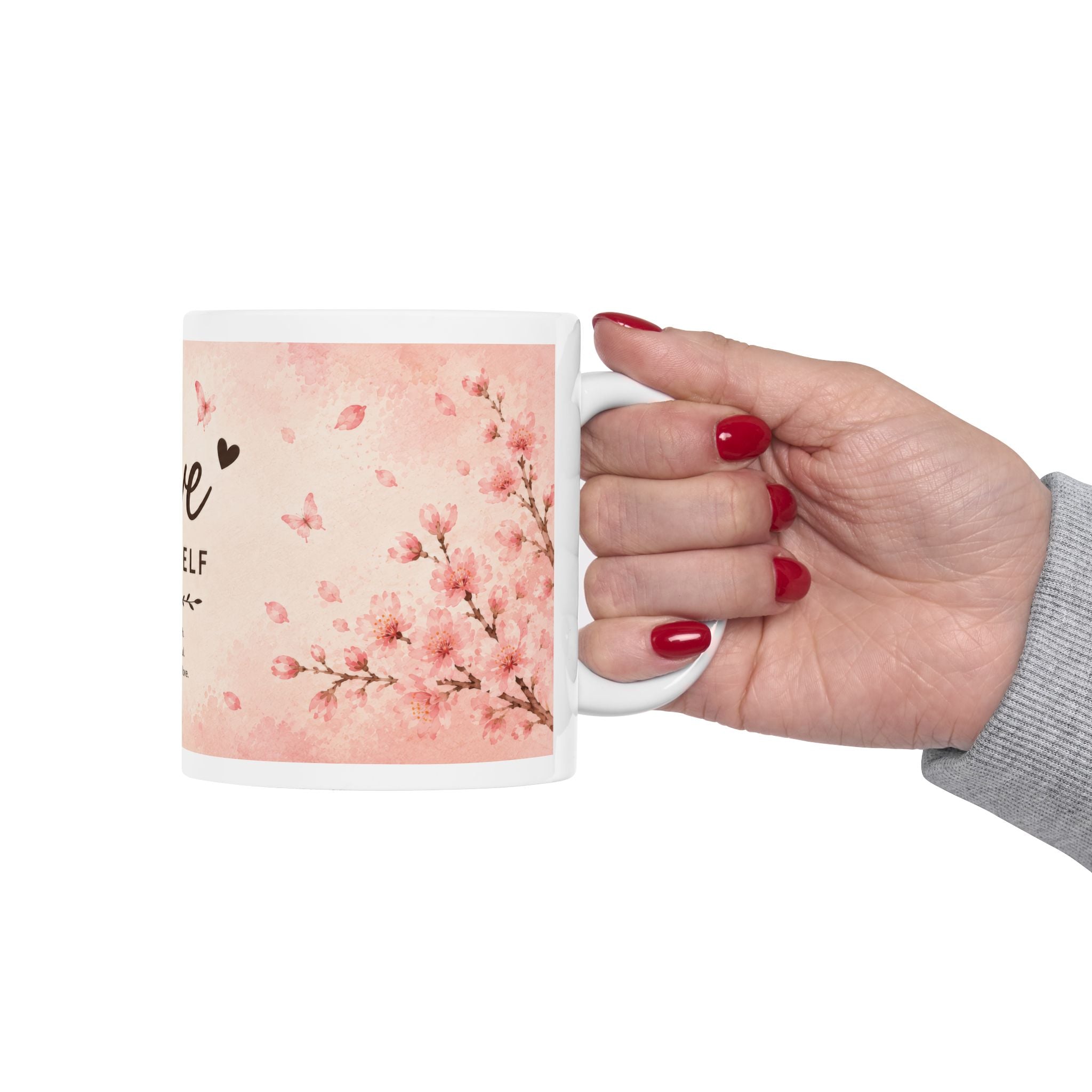 Love Yourself Ceramic Mug (11oz, 15oz) | Self Love Coffee Mug | Planet of Thoughts