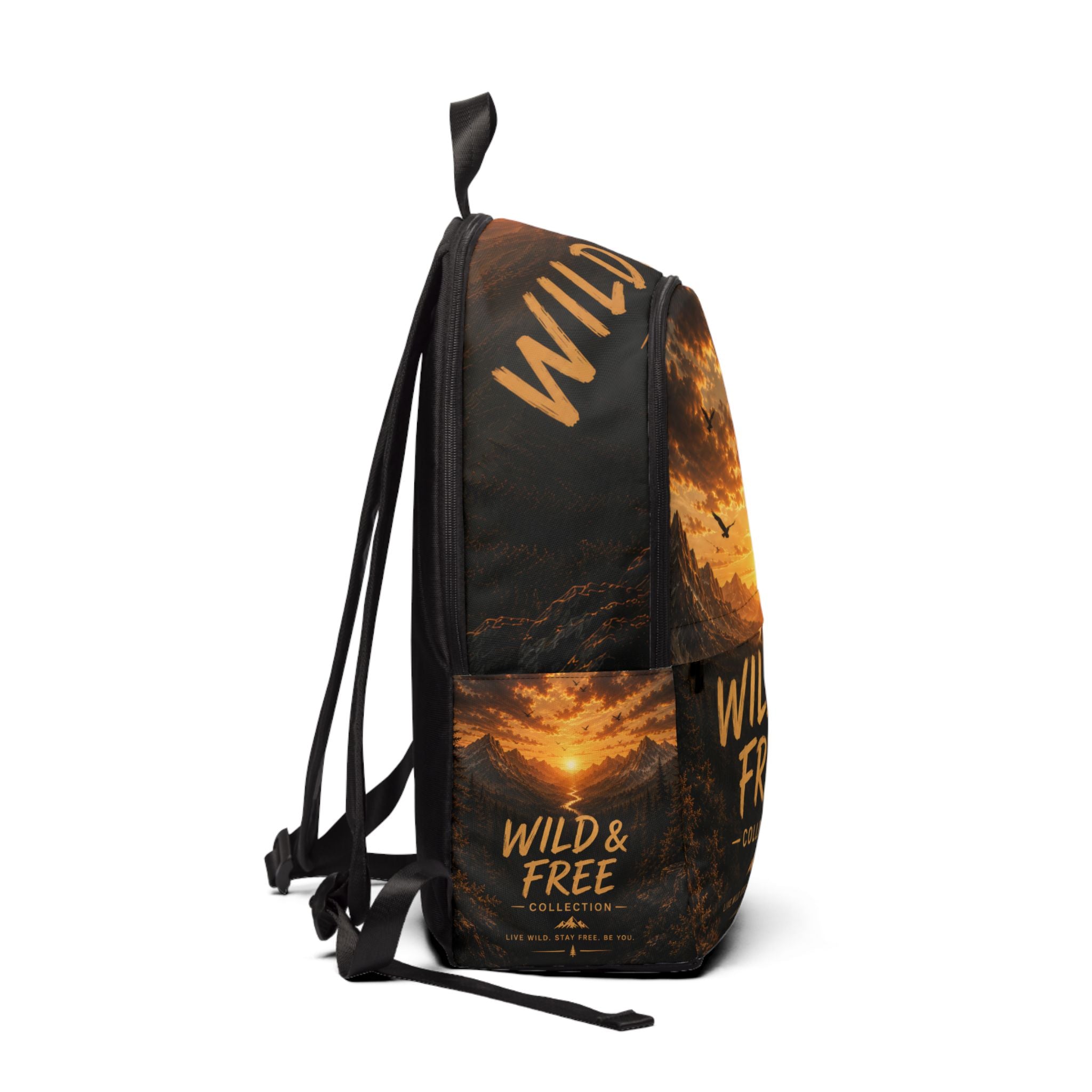 Wild & Free Backpack — Sunset Wolf Nature Daypack
