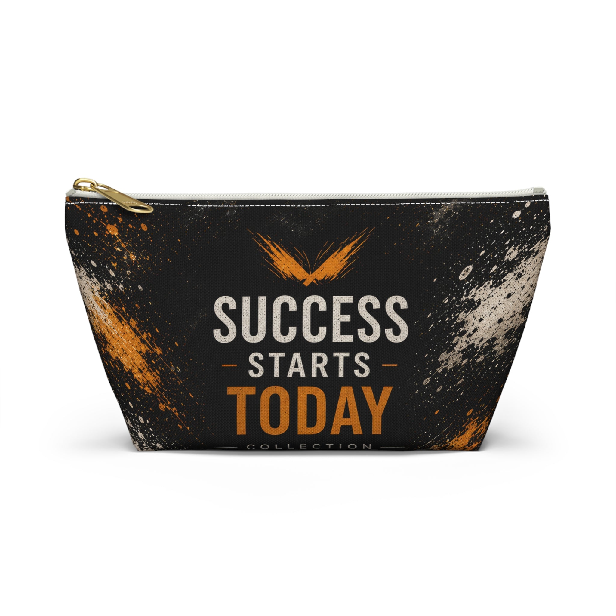 Success Starts Today Accessory Pouch — Motivational T-Bottom Pouch