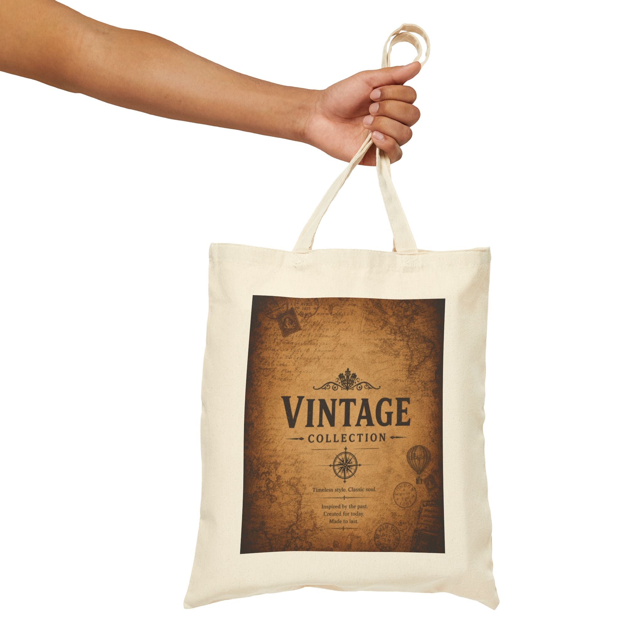 Vintage Map Tote Bag – 'Vintage Collection' Canvas Shopper