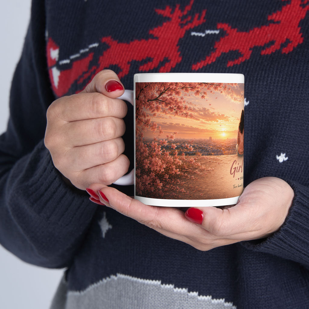 Girl & Boy Ceramic Mug (11oz, 15oz) | Friendship & Love Mug | Planet of Thoughts