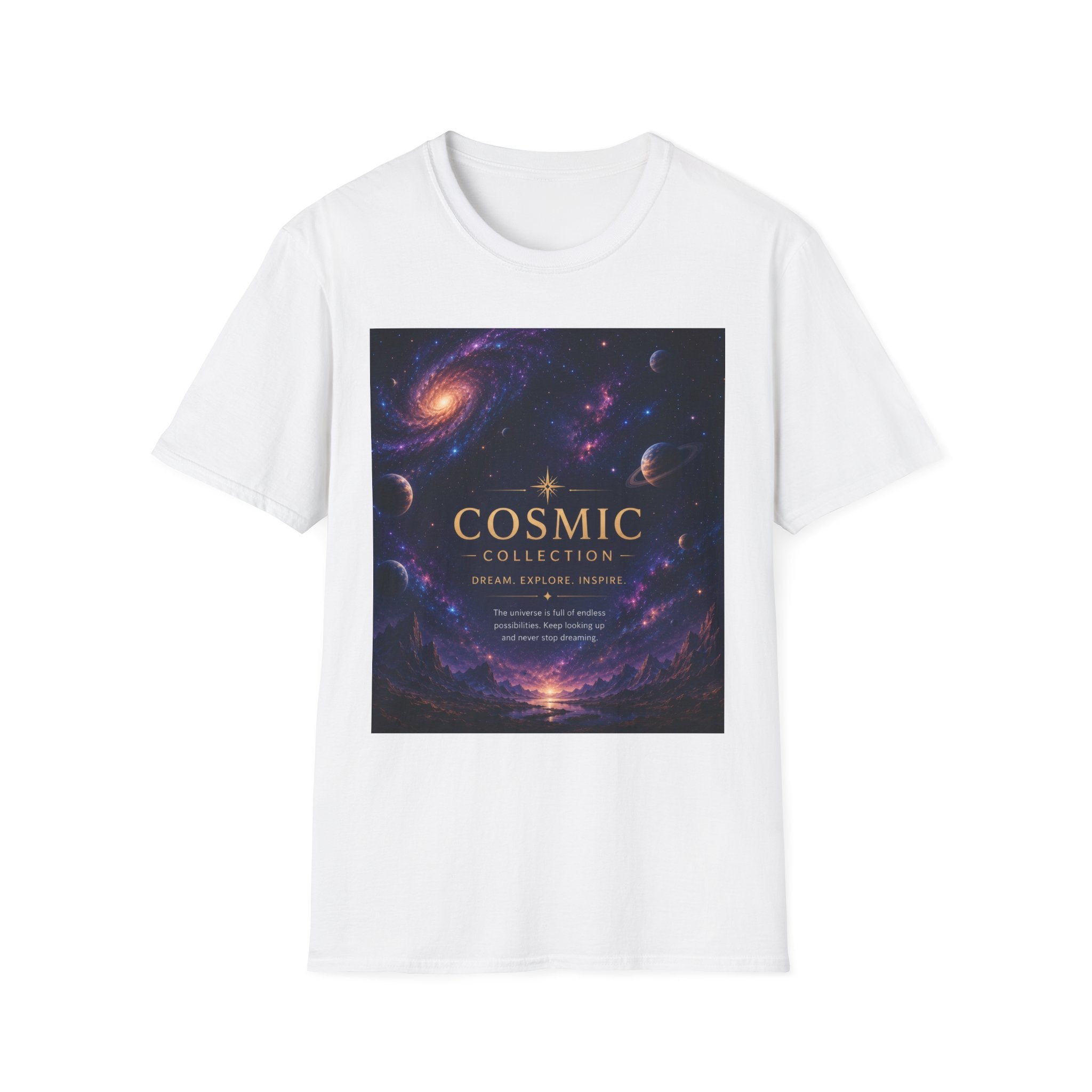 Cosmic Collection Galaxy Tee — 'COSMIC' Space Nebula Graphic T-Shirt
