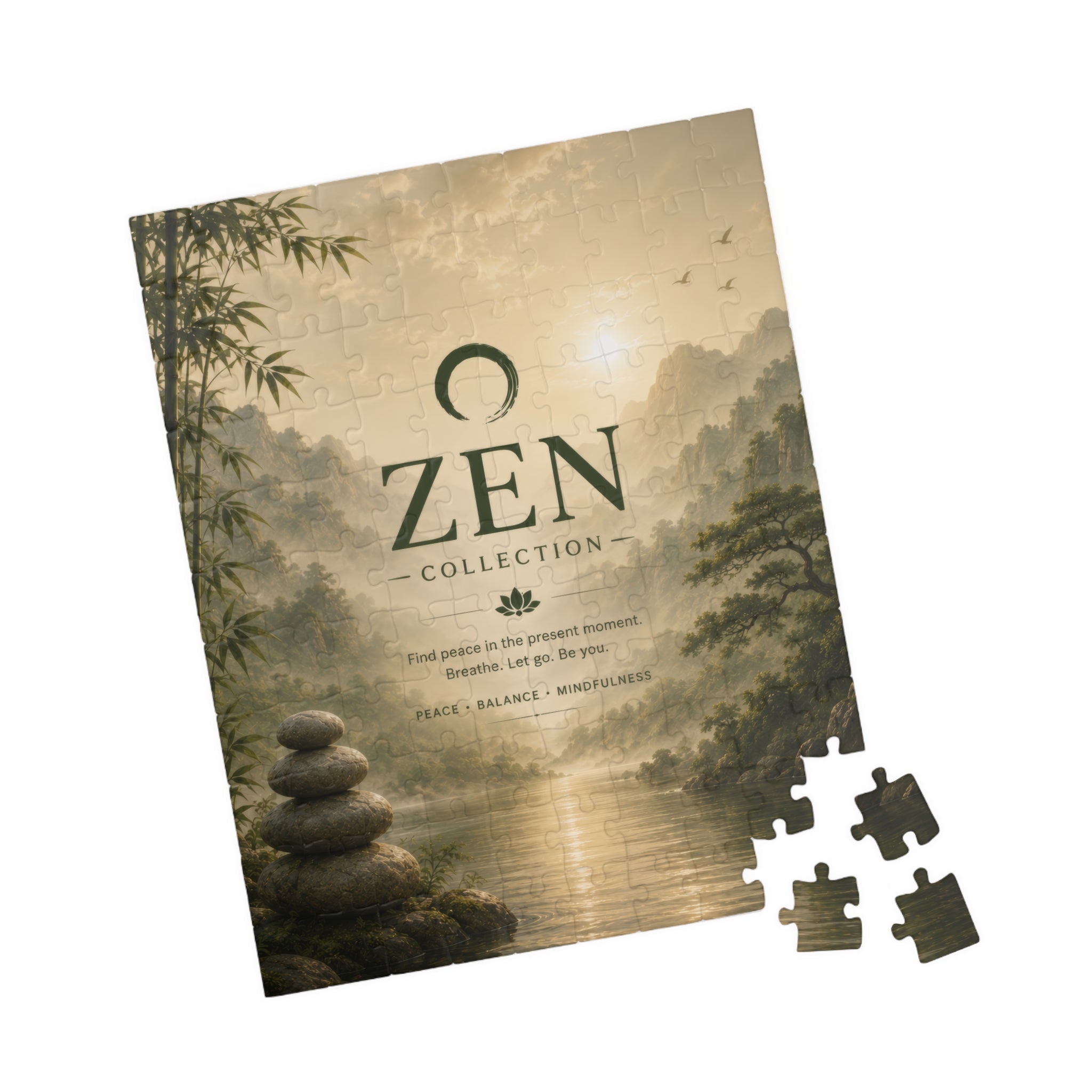 Zen Collection Scenic Jigsaw Puzzle — Mindfulness Meditation Puzzle (110/252/520/1014 pc)