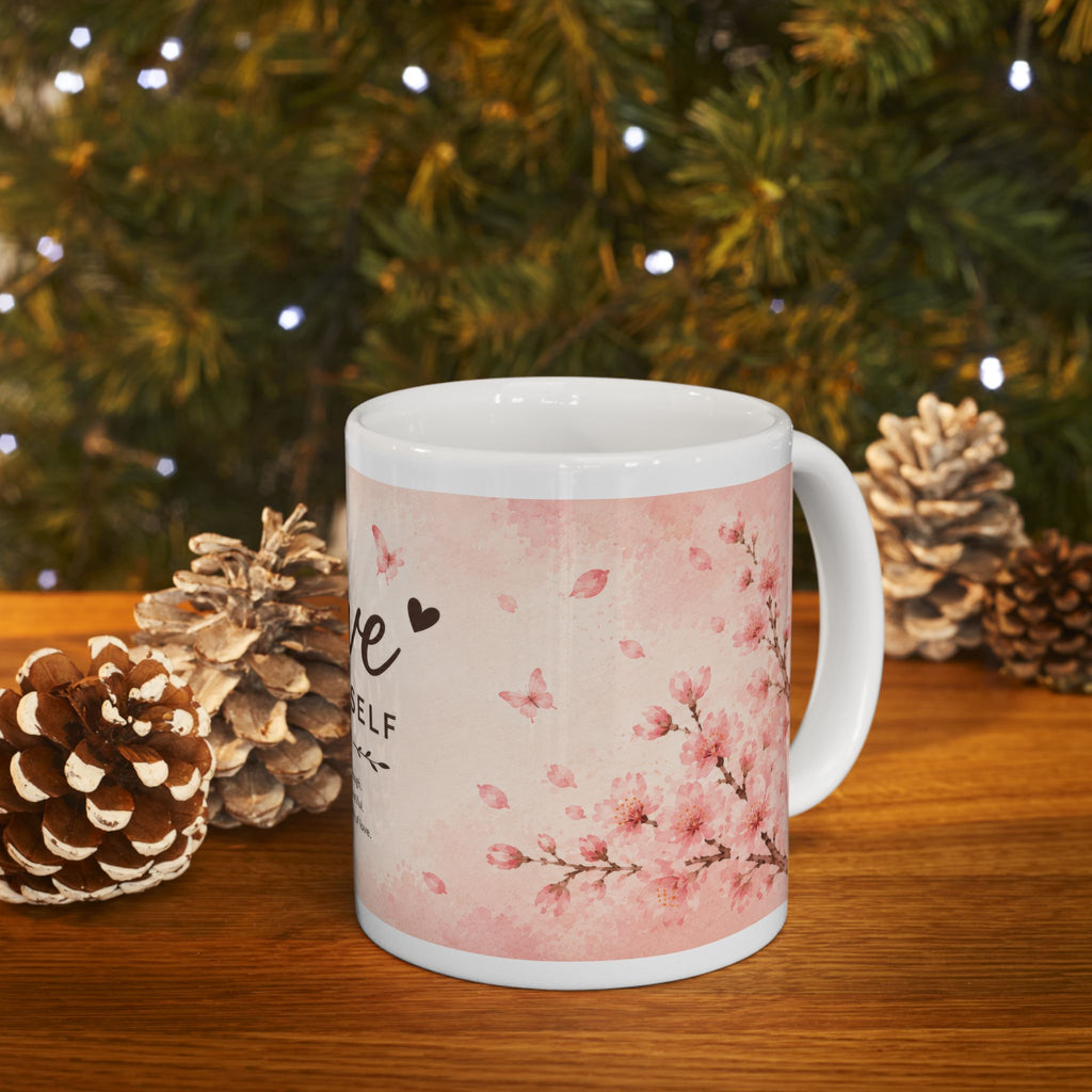 Love Yourself Ceramic Mug (11oz, 15oz) | Self Love Coffee Mug | Planet of Thoughts