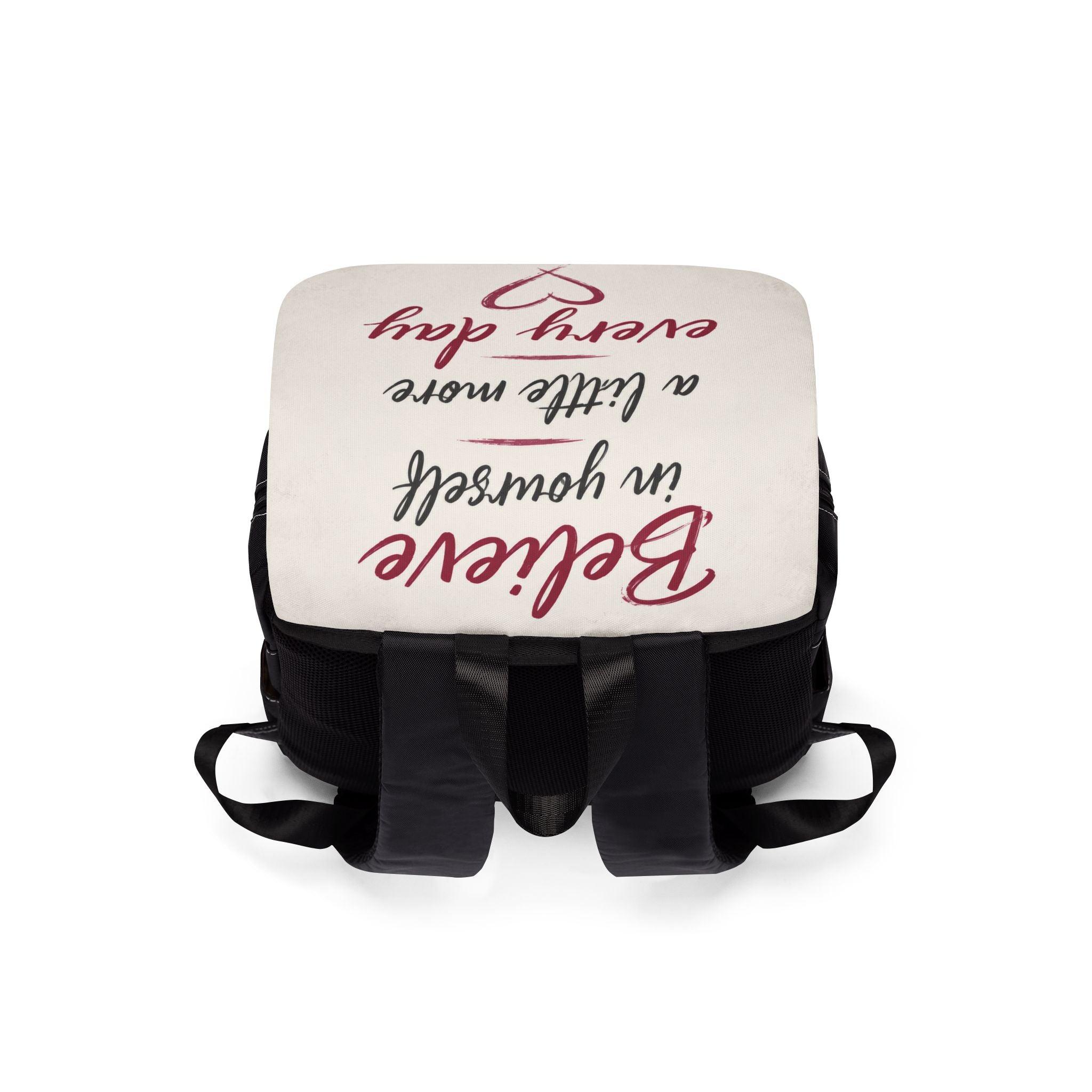 Backpack — "Love Yourself a Little More Every Day" Inspirational Shoulder Backpack
