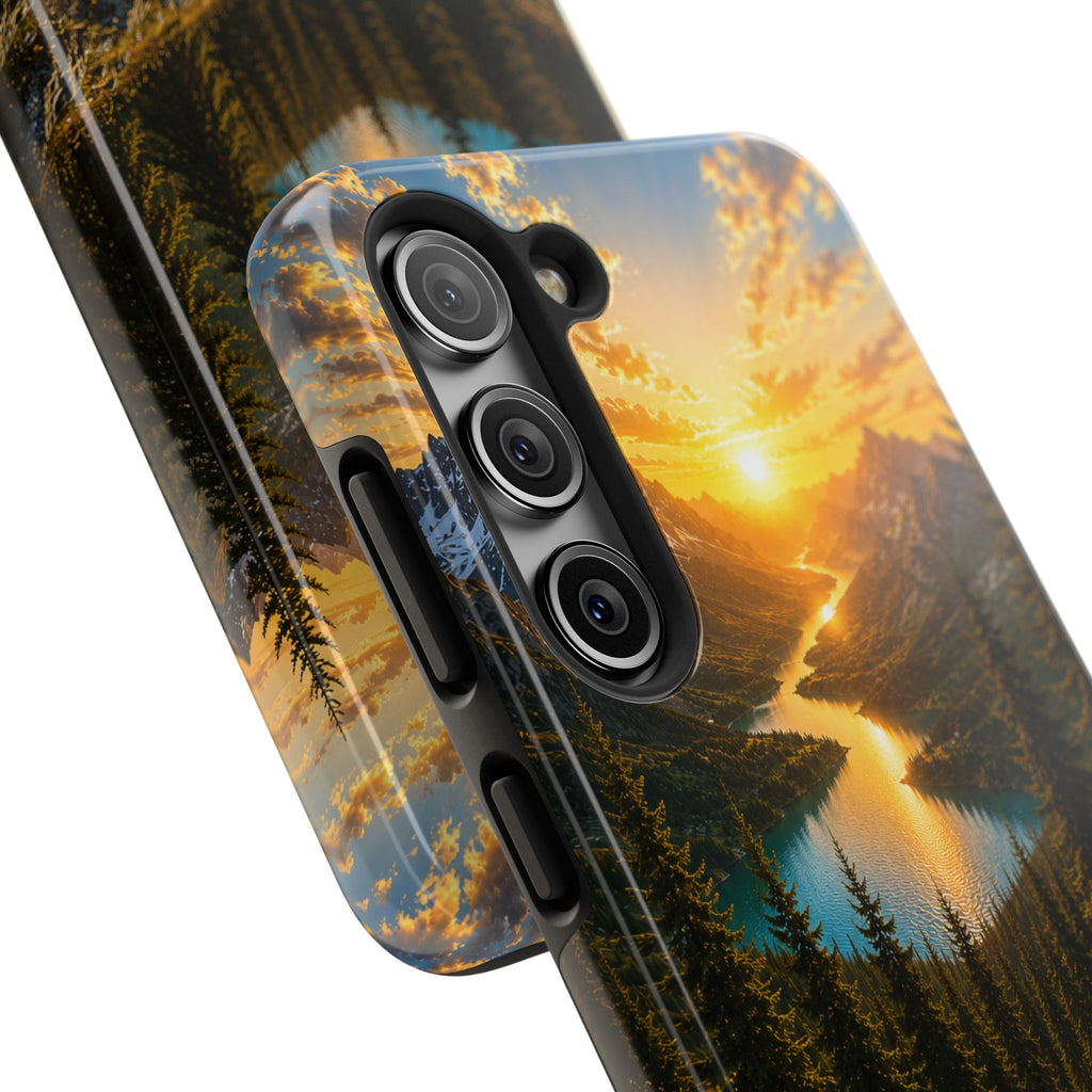 Adventure Awaits Phone Case — Scenic Mountain Landscape Protective Case