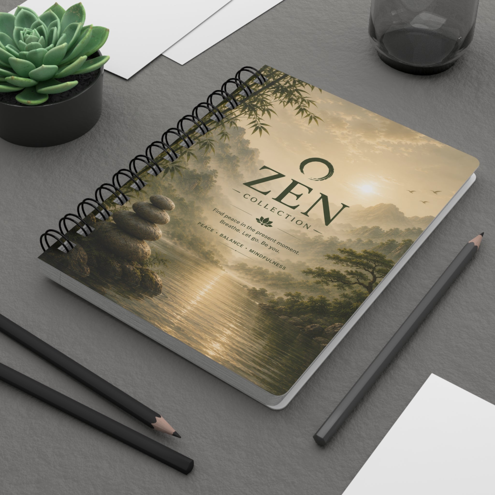Zen Collection Spiral Journal — Guided Mindfulness Notebook