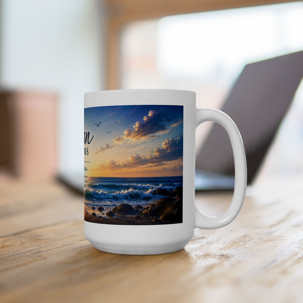 Ocean Ceramic Mug (11oz, 15oz) | Coastal Coffee Mug | Planet of Thoughts