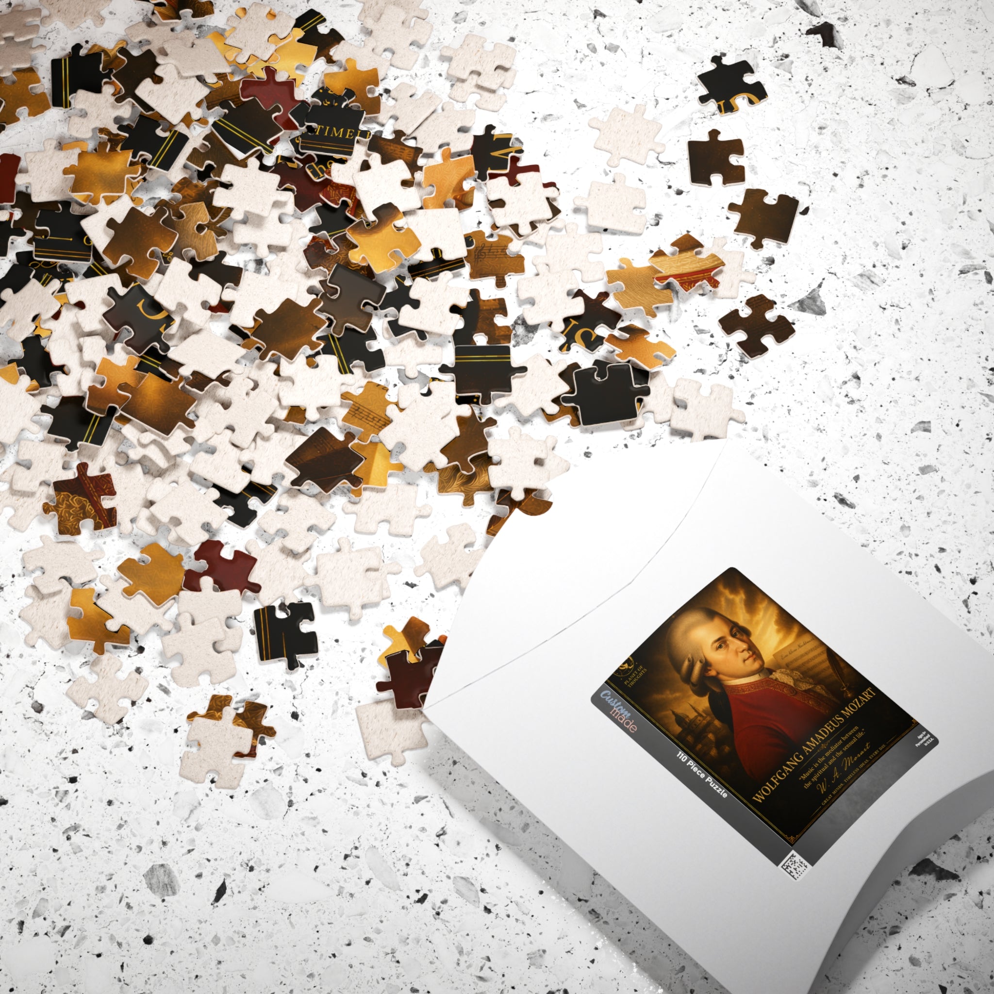 Wolfgang Amadeus Mozart Portrait Jigsaw Puzzle - 110 Pcs - Vert. — Classical Music Collector Puzzle (110–1014 pcs)