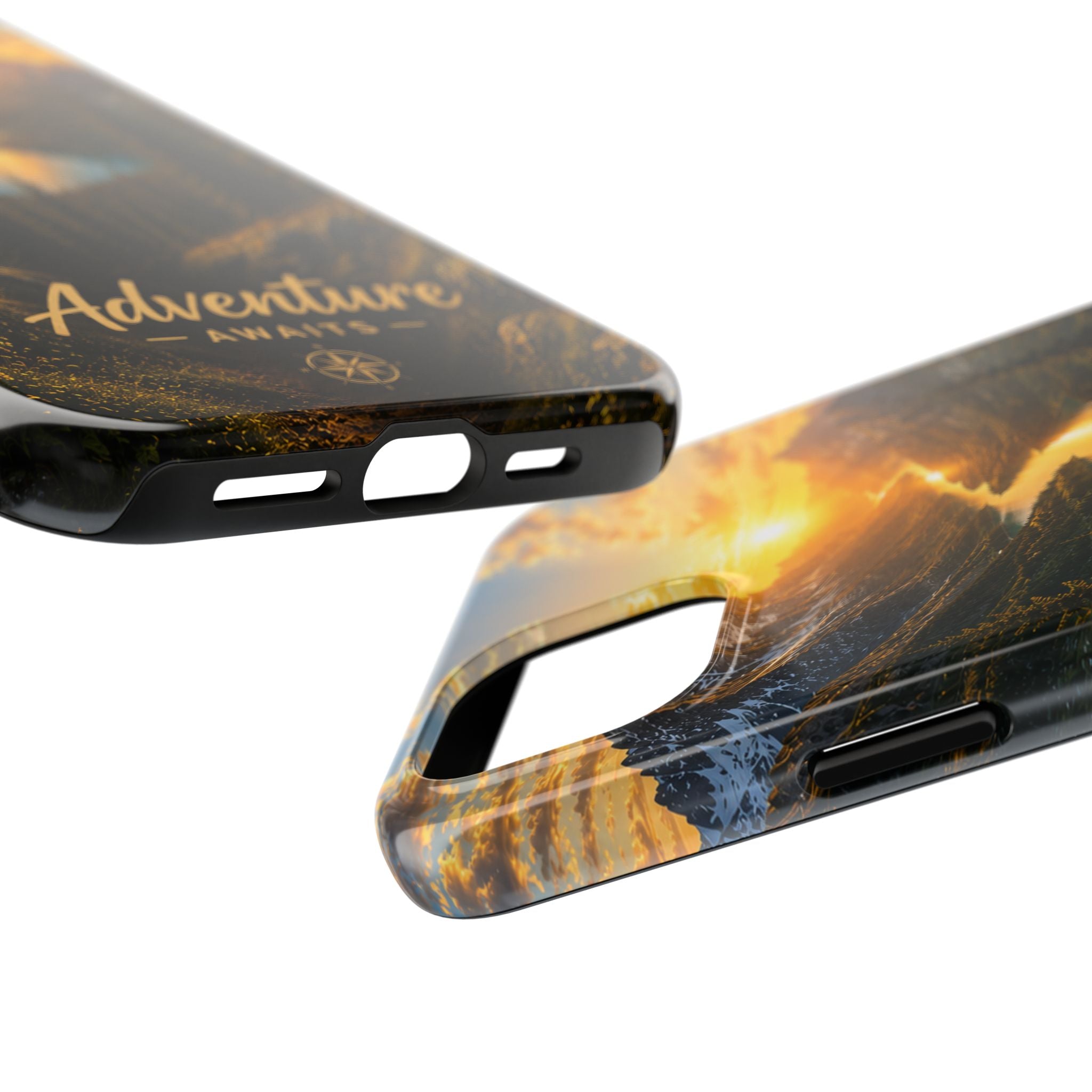 Adventure Awaits Phone Case — Scenic Mountain Landscape Protective Case