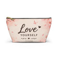 Love Yourself Floral Accessory Pouch