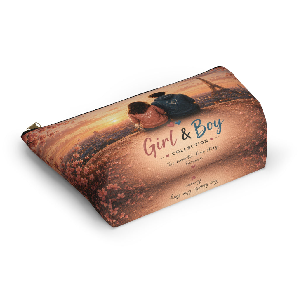 Girl & Boy Paris Sunset Cosmetic Bag Accessory Pouch