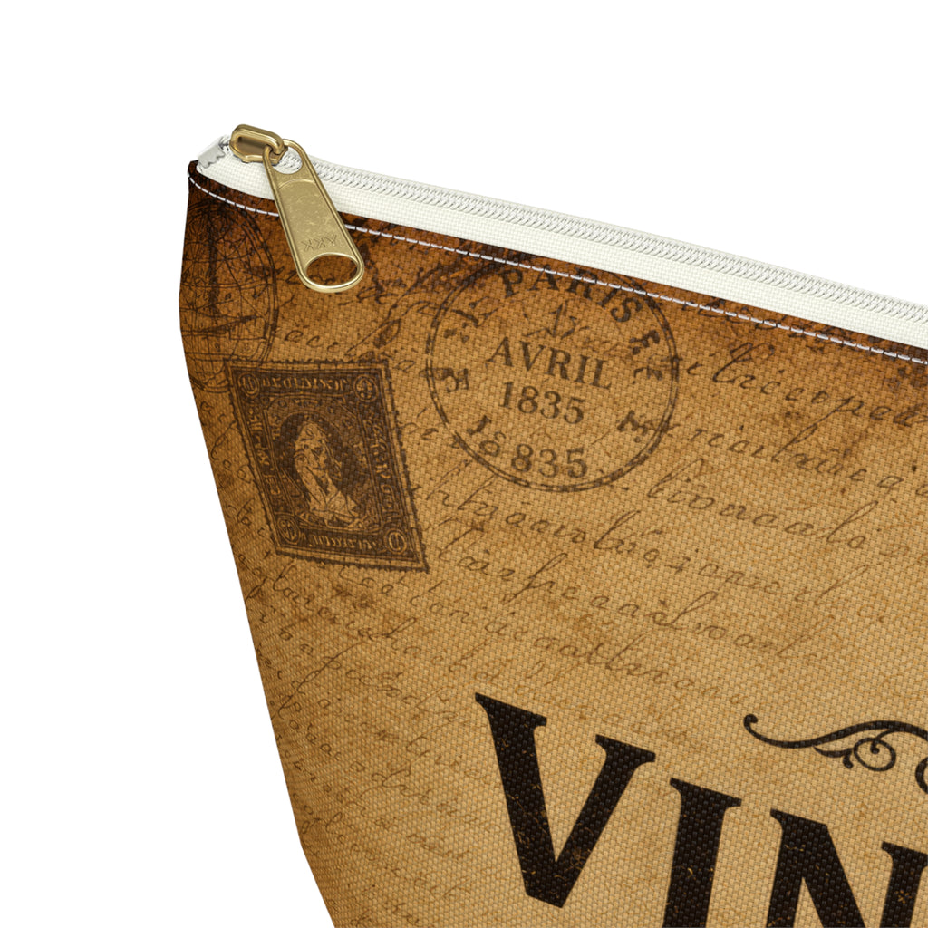 Vintage Collection Accessory Pouch — Retro Map Travel Cosmetic Bag