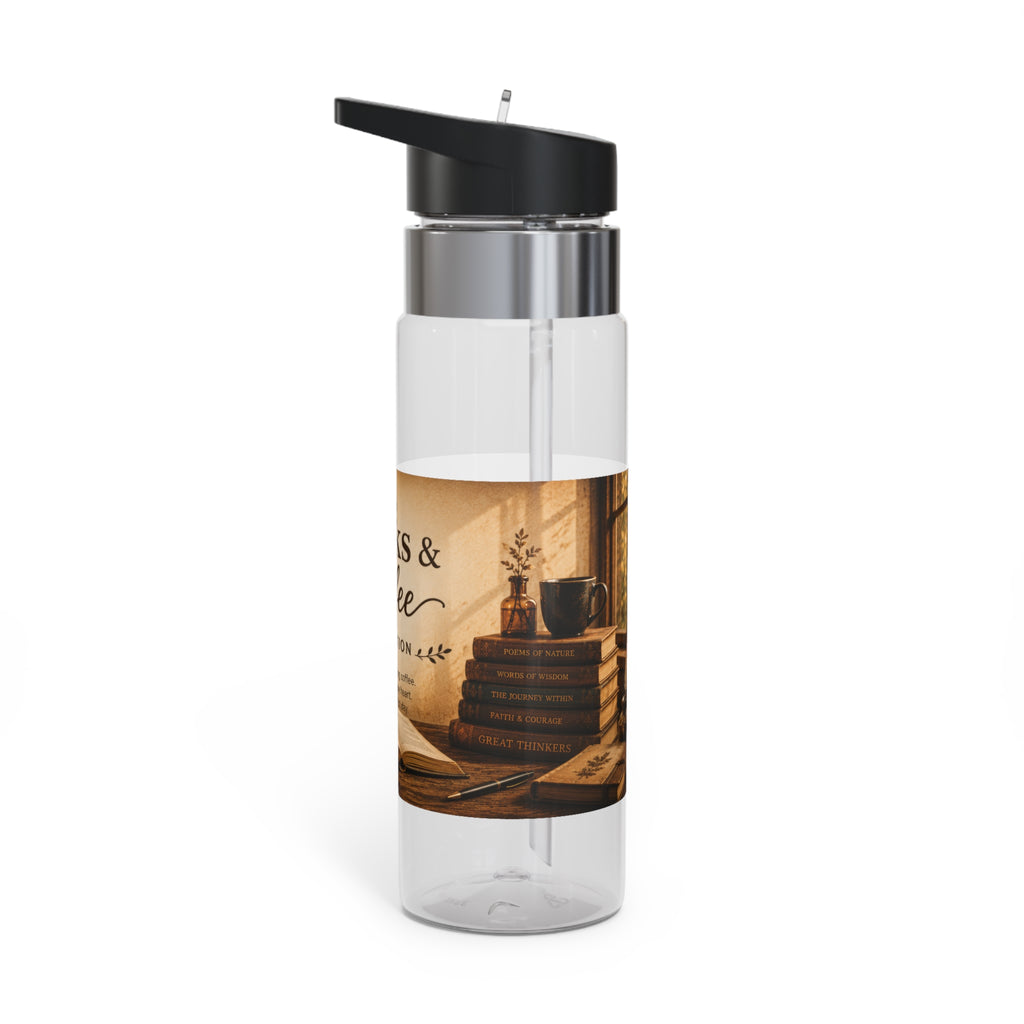 Books & Coffee 20oz Tritan Sport Bottle — Vintage Library Coffee Lover Water Bottle