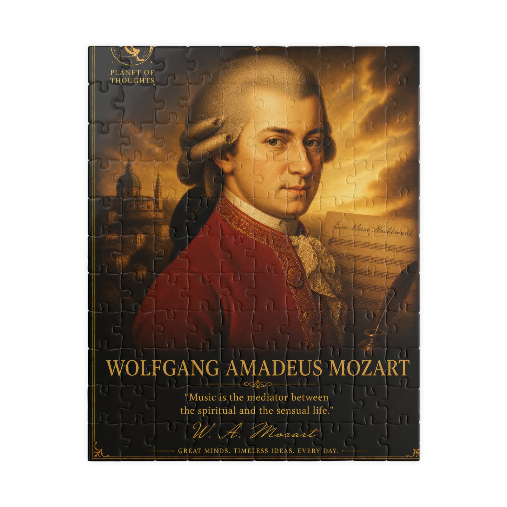 Wolfgang Amadeus Mozart Portrait Jigsaw Puzzle - 110 Pcs - Vert. — Classical Music Collector Puzzle (110–1014 pcs)