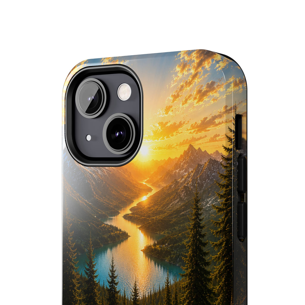 Adventure Awaits Phone Case — Scenic Mountain Landscape Protective Case