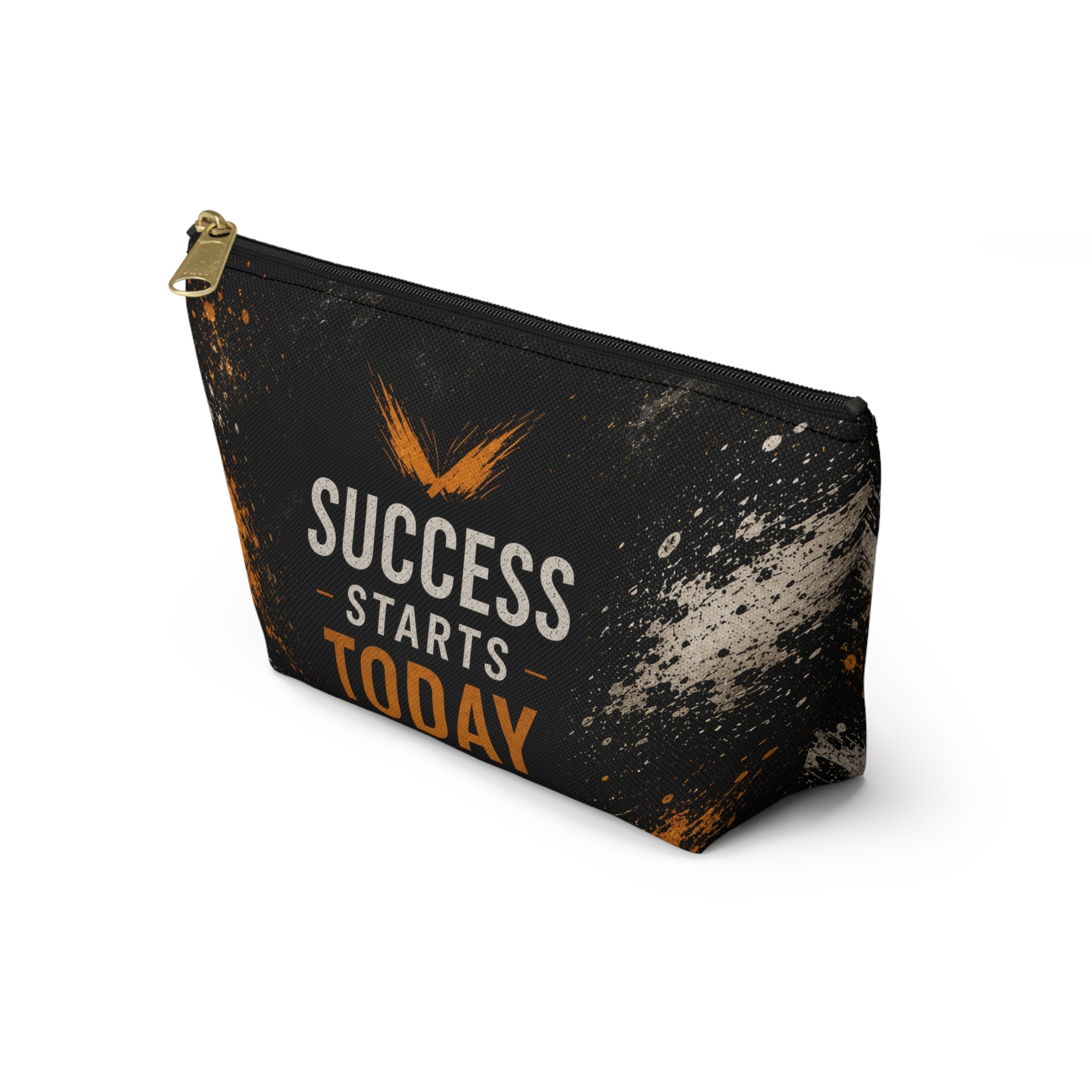 Success Starts Today Accessory Pouch — Motivational T-Bottom Pouch