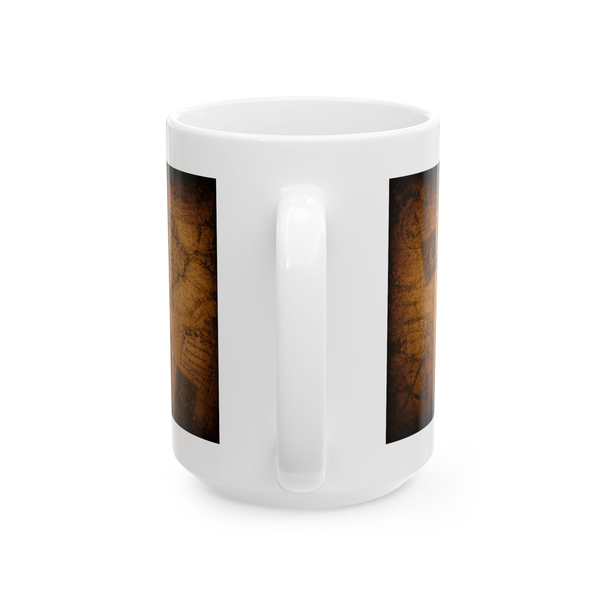 Vintage Collection Ceramic Mug (11oz & 15oz) — Rustic Antique Map Coffee Cup | Planet of Thoughts