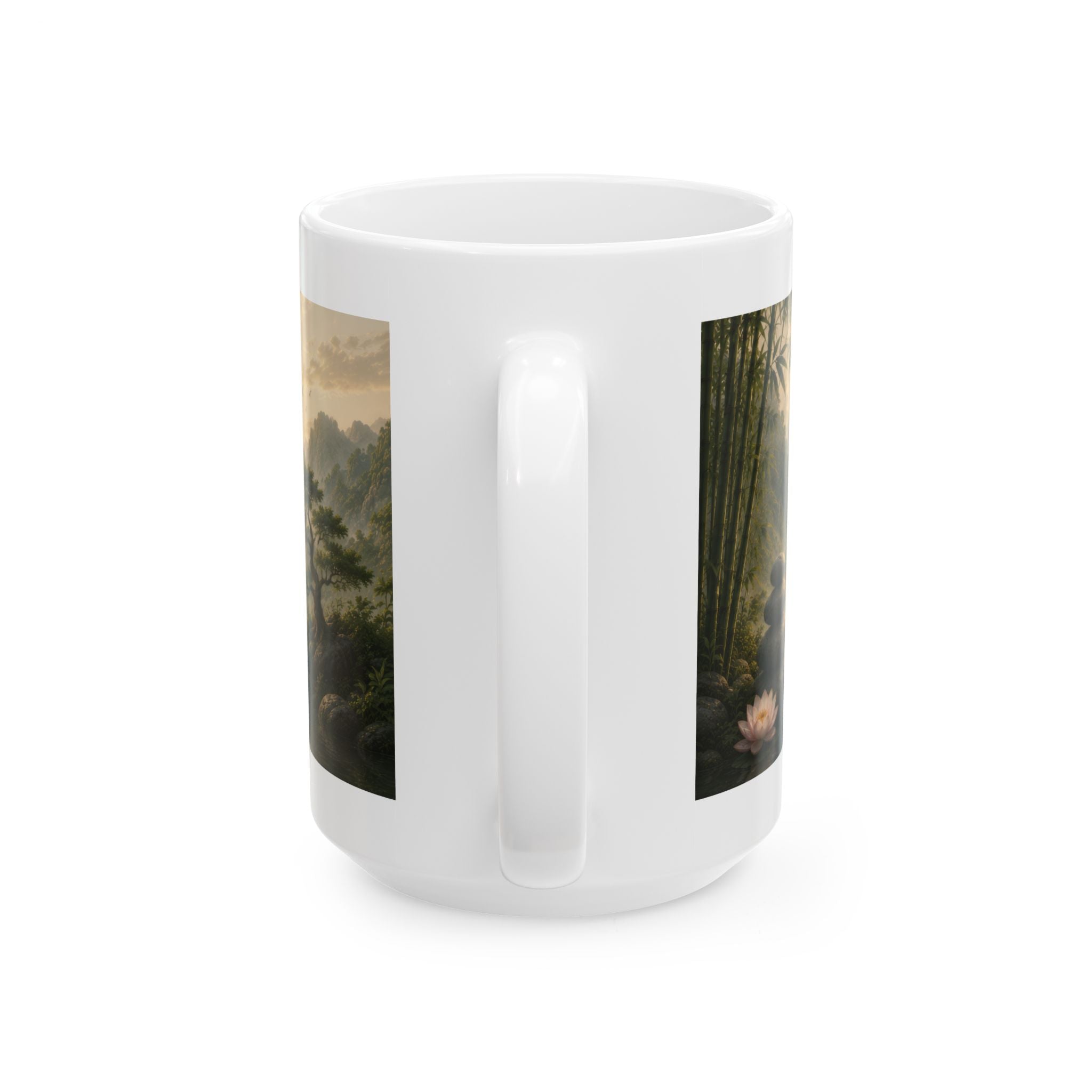 Zen Collection Ceramic Mug (11oz, 15oz) – Tranquil Landscape Meditation Coffee Cup | Planet of Thoughts